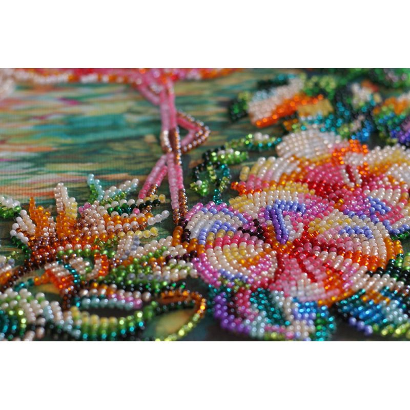 Bead Embroidery Kit on Art Canvas "Awe of the senses"
