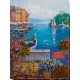 Bead Embroidery Kit on Art Canvas "Cozy corner"
