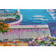 Bead Embroidery Kit on Art Canvas "Cozy corner"