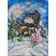Bead Embroidery Kit on Art Canvas "New year‘s night"
