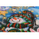 Bead Embroidery Kit on Art Canvas "New year‘s night"
