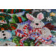 Bead Embroidery Kit on Art Canvas "New year‘s night"