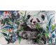 Bead Embroidery Kit on Art Canvas "Bamboo bear"