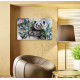 Bead Embroidery Kit on Art Canvas "Bamboo bear"