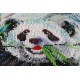 Bead Embroidery Kit on Art Canvas "Bamboo bear"