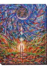 Bead Embroidery Kit on Art Canvas "The awakening of love"