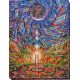 Bead Embroidery Kit on Art Canvas "The awakening of love"
