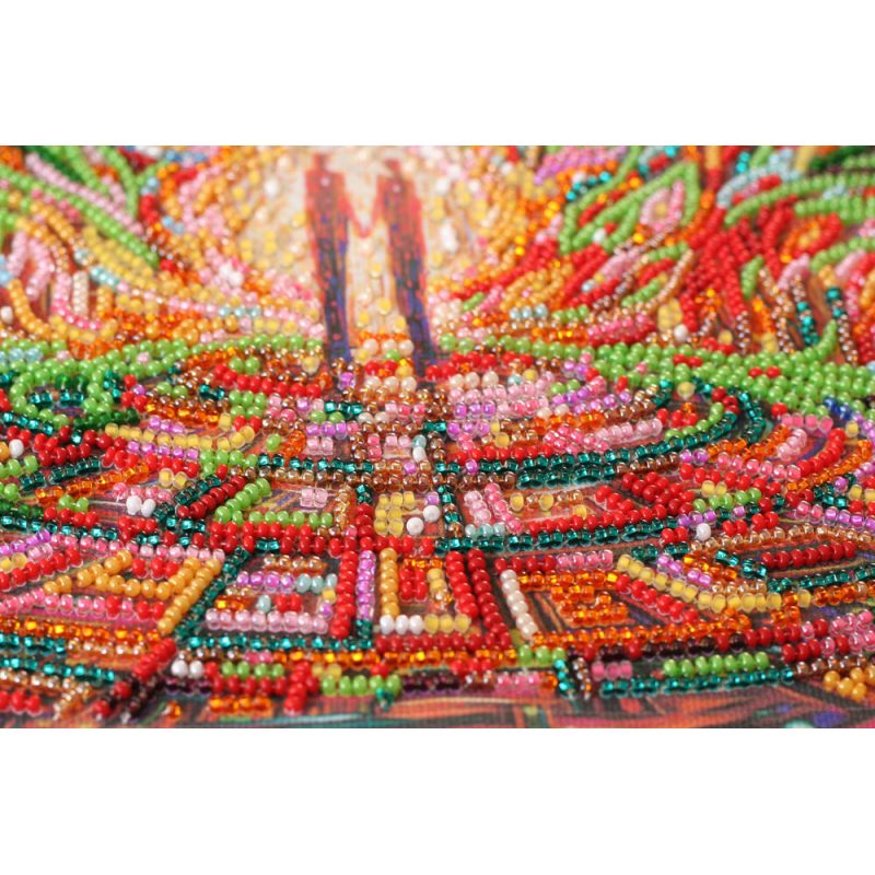 Bead Embroidery Kit on Art Canvas "The awakening of love"