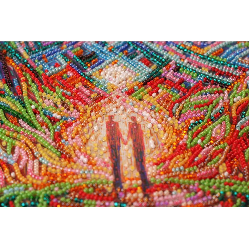 Bead Embroidery Kit on Art Canvas "The awakening of love"