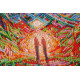 Bead Embroidery Kit on Art Canvas "The awakening of love"