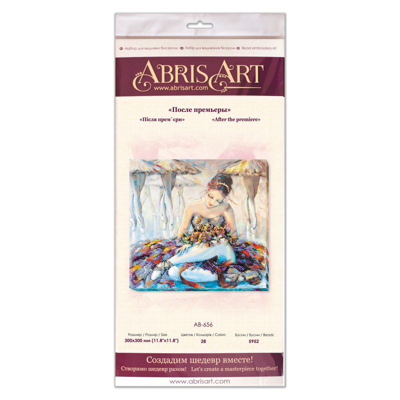 Bead Embroidery Kit on Art Canvas "After the premiere"