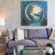 Bead Embroidery Kit on Art Canvas "Crystal spray fly"