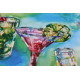 Bead Embroidery Kit on Art Canvas "Cocktail-party"