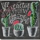 Bead Embroidery Kit on Art Canvas "Life is beautiful"