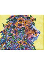 Bead Embroidery Kit on Art Canvas "Sun symbol"