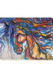 Bead Embroidery Kit on Art Canvas "Whirl away..."