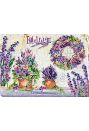 Bead Embroidery Kit on Art Canvas "Lavender chantilly"