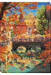 Bead Embroidery Kit on Art Canvas "Beauty of autumn"