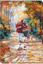 Bead Embroidery Kit on Art Canvas "Minor mood"