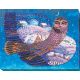 Bead Embroidery Kit on Art Canvas "On the wings of the night"