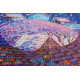 Bead Embroidery Kit on Art Canvas "On the wings of the night"