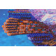 Bead Embroidery Kit on Art Canvas "On the wings of the night"