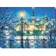 Bead Embroidery Kit on Art Canvas "Shining blue"