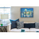 Bead Embroidery Kit on Art Canvas "Shining blue"