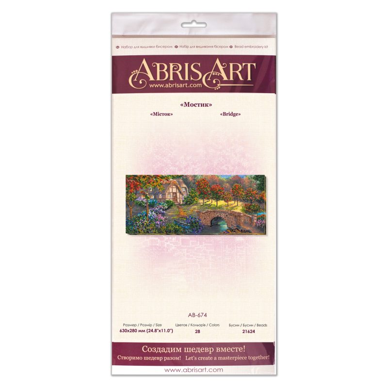 Bead Embroidery Kit on Art Canvas "Bridge"
