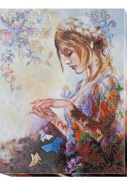 Bead Embroidery Kit on Art Canvas "Dreaming"