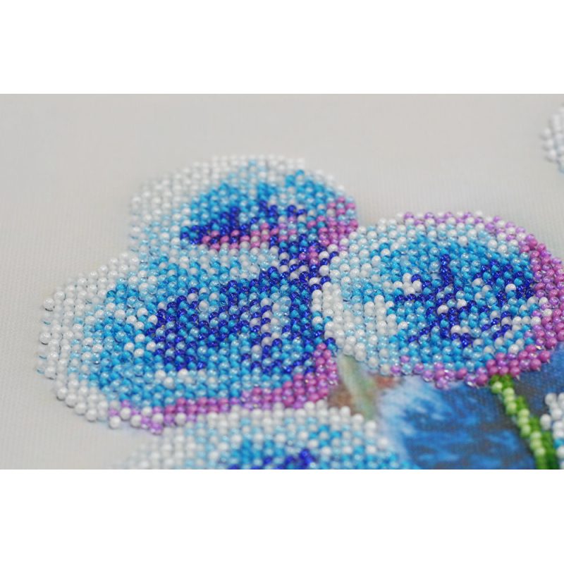 Bead Embroidery Kit on Art Canvas "Blue balls"