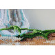Bead Embroidery Kit on Art Canvas "Blue balls"