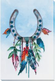 Bead Embroidery Kit on Art Canvas "Horseshoe for good luck"