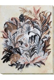 Bead Embroidery Kit on Art Canvas "Sepia drawing"