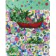 Bead Embroidery Kit on Art Canvas "Spring is coming - spring is the way!"