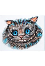 Bead Embroidery Kit on Art Canvas "Cheshire Cat"