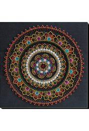 Bead Embroidery Kit on Art Canvas "Mandala"