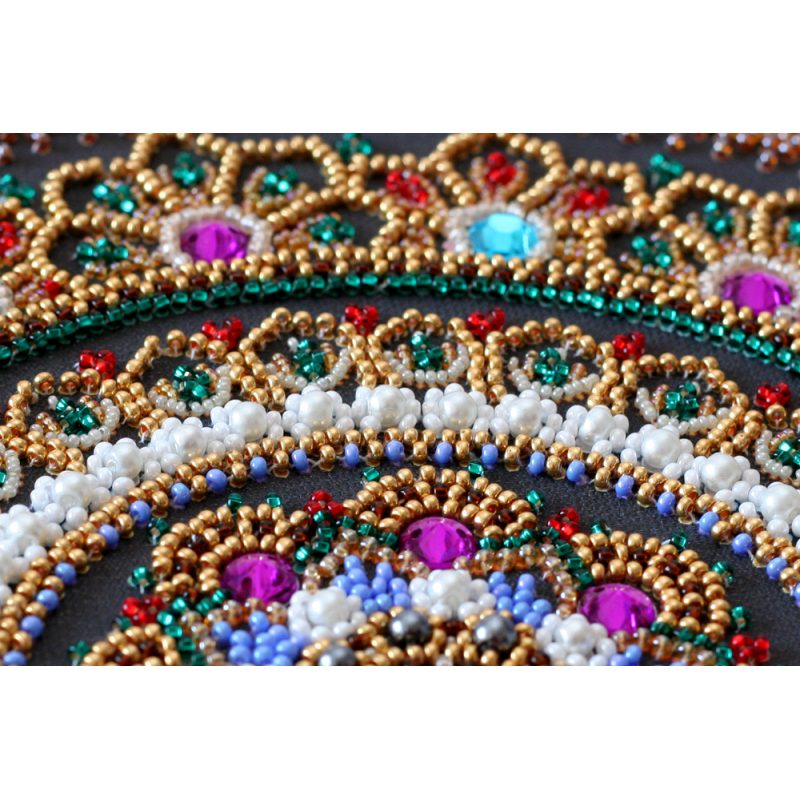 Bead Embroidery Kit on Art Canvas "Mandala"