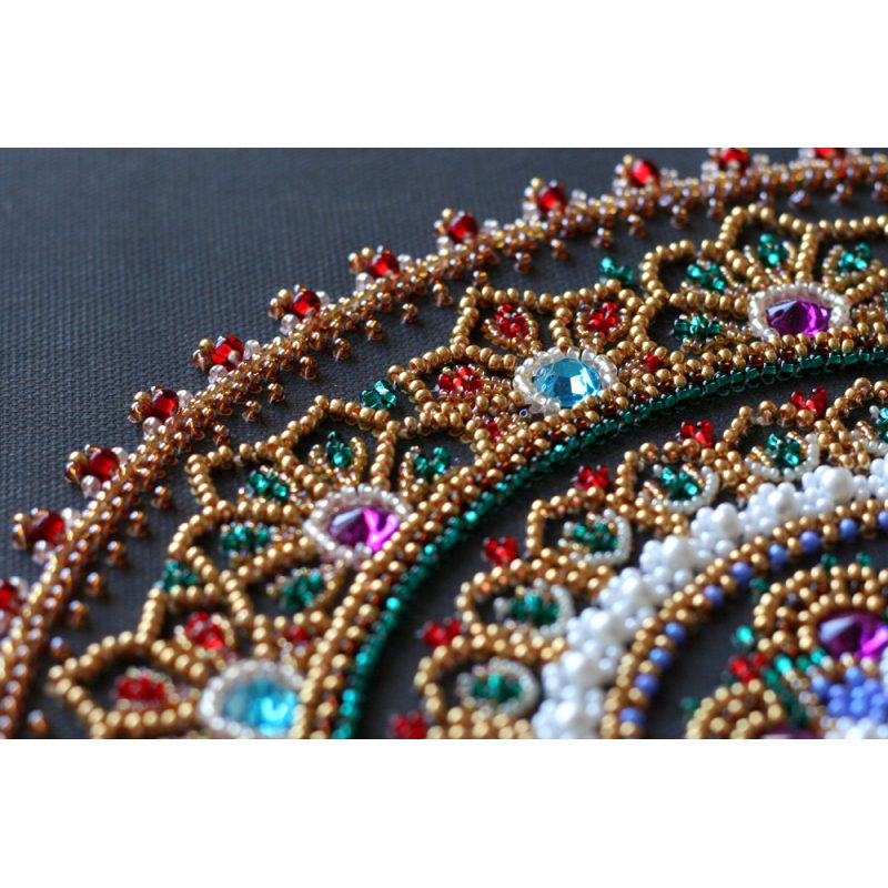 Bead Embroidery Kit on Art Canvas "Mandala"