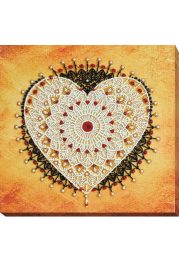 Bead Embroidery Kit on Art Canvas "Lace tie"