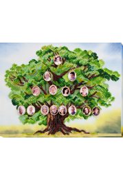 Bead Embroidery Kit on Art Canvas "Genealogical tree"