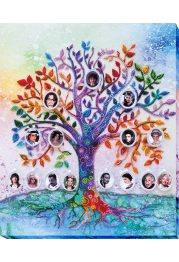 Bead Embroidery Kit on Art Canvas "Family tree"