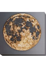 Bead Embroidery Kit on Art Canvas "Moon"