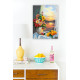 Bead Embroidery Kit on Art Canvas "Still life with quince"