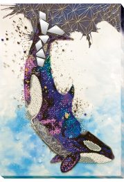 Bead Embroidery Kit on Art Canvas "The fourth spacing"