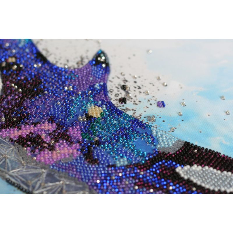 Bead Embroidery Kit on Art Canvas "The fourth spacing"