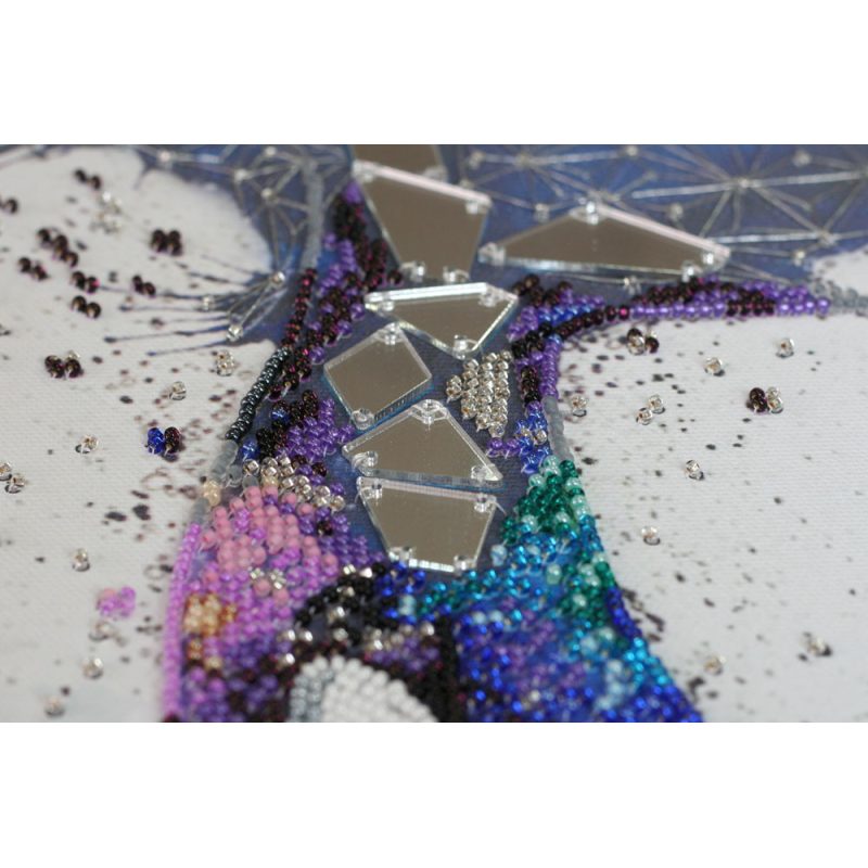 Bead Embroidery Kit on Art Canvas "The fourth spacing"