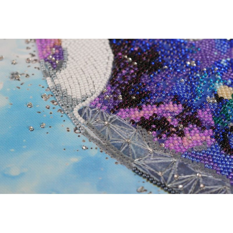 Bead Embroidery Kit on Art Canvas "The fourth spacing"