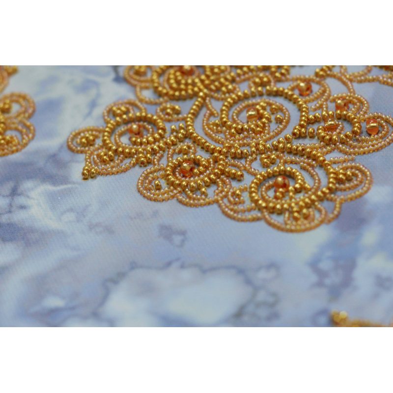 Bead Embroidery Kit on Art Canvas "Moon cat"