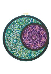 Bead Embroidery Kit on Art Canvas "Origin of new moon"